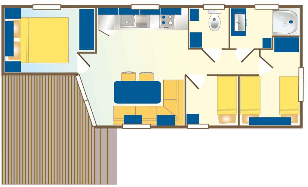 Mobile home 6 personnes (37m²)